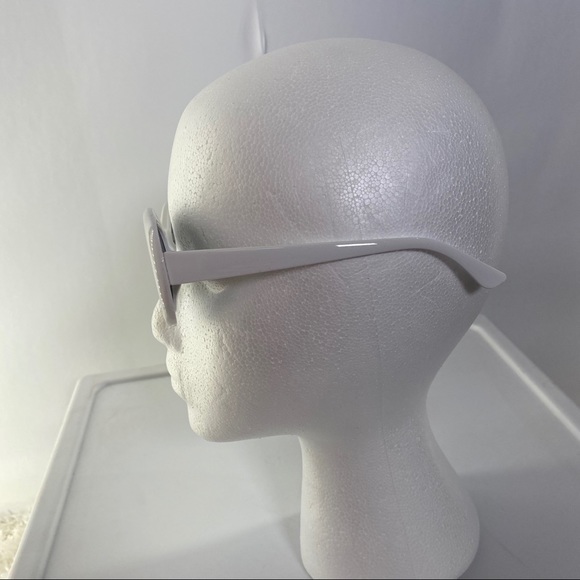New Retro vintage white oval clout goggles with thick frame main image 4